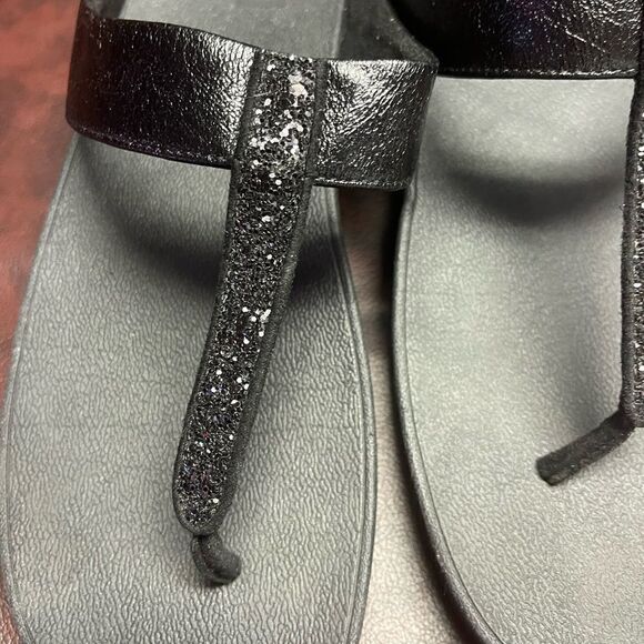 FitFlop black glitter sandals, size 10 - Picture 3 of 11